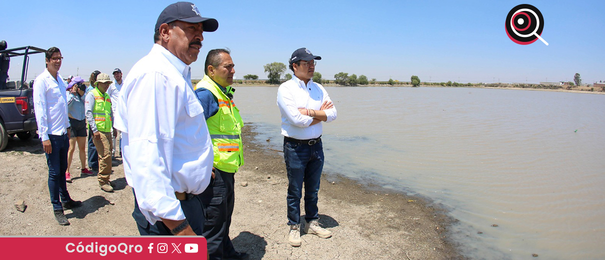 Chepe Guerrero supervisa presas y bordos en Corregidora