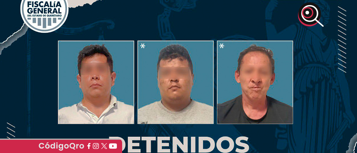Detienen a 3 personas por robo a cuentahabiente en San Juan del Río