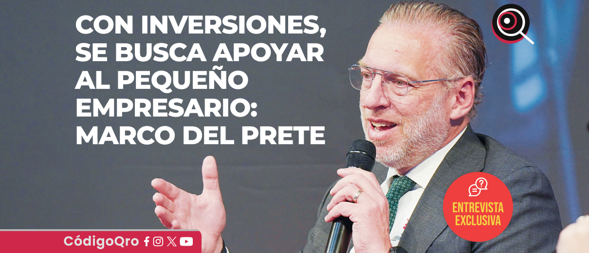 Con inversiones, se busca apoyar al pequeño empresario: Marco Del Prete