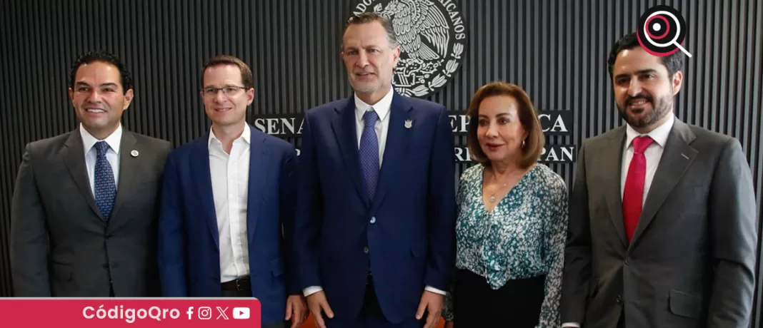 Con el objetivo de seguir trabajando en “proyectos clave” para el desarrollo de Querétaro y el país, el gobernador Mauricio Kuri se reunió con senadores panistas. Foto: Especial