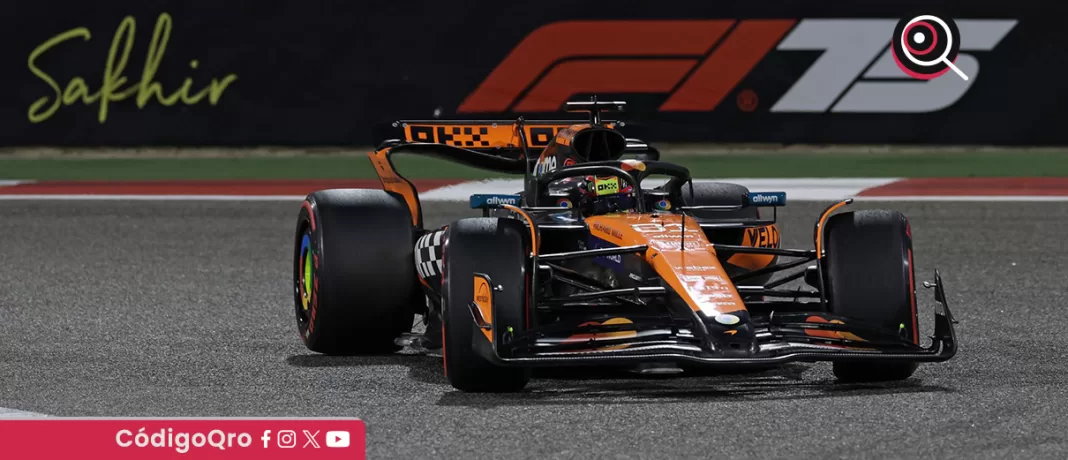 El piloto australiano de McLaren, Oscas Piastri, ganó el Gran Premio de Bárein. Foto: Agencia EFE