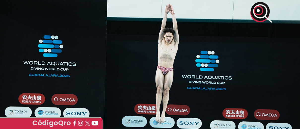 Osmar Olvera queda eliminado en trampolín de 3 metros