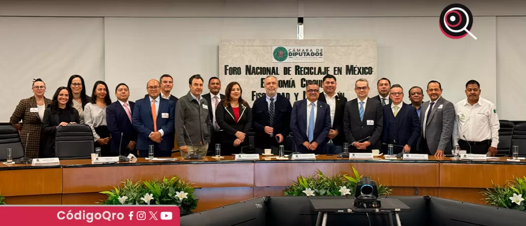 El diputado federal Alfonso Ramírez Cuéllar encabezó el Foro nacional de reciclaje, en donde destacó que es necesario integrar a las personas recicladoras al sistema económico formal; el objetivo es brindarles protección y seguridad social. Foto: Especial