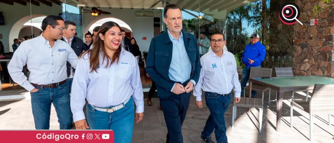 El líder estatal del PAN en Querétaro, Martín Arango, sostuvo una reunión con la militancia panista. Foto: Especial