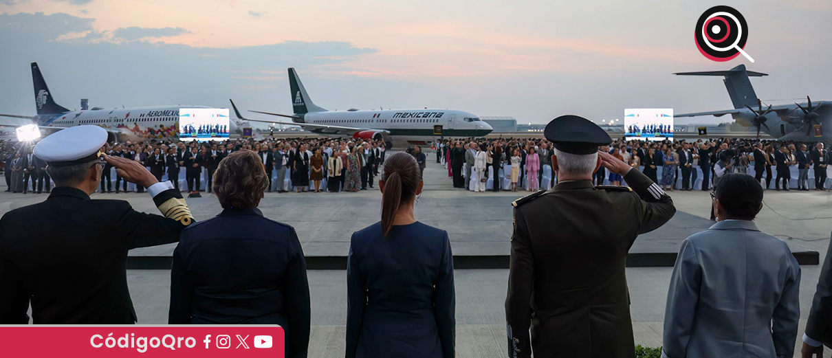 Sheinbaum inaugura Feria Aeroespacial México 2025