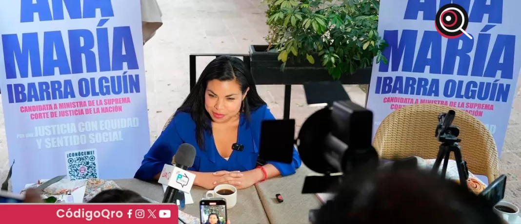 Ana María Ibarra, candidata a ministra de la SCJN, resaltó las dificultades para campaña, ante las limitantes que les impuso el INE / Foto: Cortesía