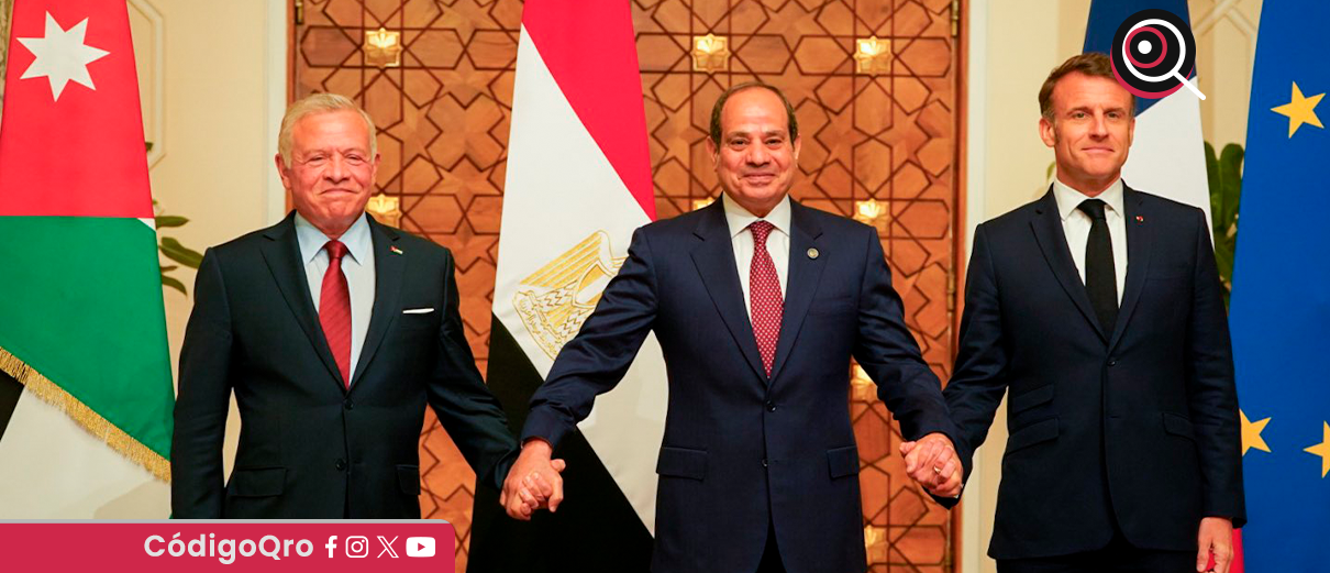 Macron, Sisi y Abdalá II piden un alto al fuego "urgente" en Gaza