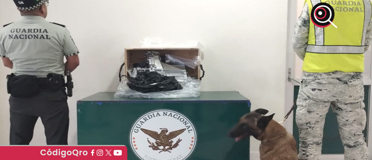 Decomisan 6.6 kg de metanfetamina en aeropuerto de Querétaro