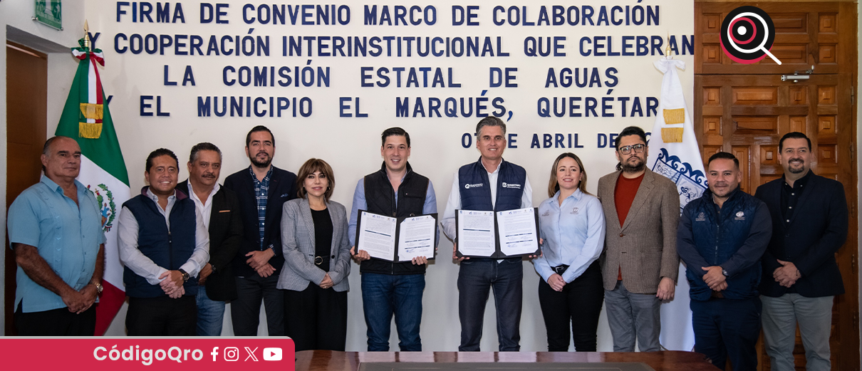 Firman convenio El Marqués y la CEA para garantizar acceso del agua