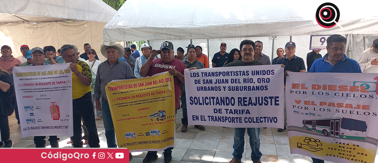 Piden operadores y concesionarios aumento en tarifa de transporte en SJR