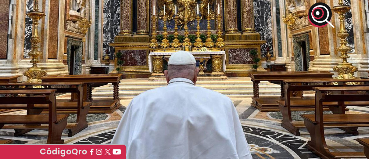 Papa Francisco reaparece en la basílica de Santa María la Mayor