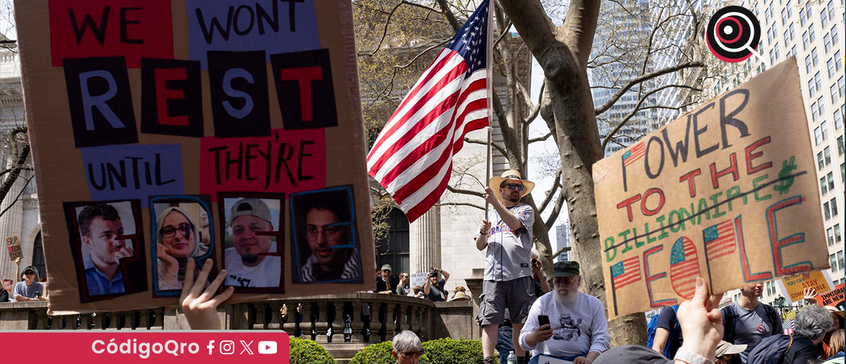 Protestan contra "acciones antidemocráticas" del gobierno de Trump