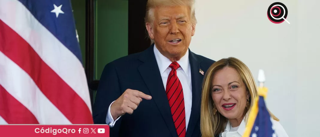 La primera ministra italiana, Giorgia Meloni, se reunió este jueves con el presidente de Estados Unidos, Donald Trump, en la Casa Blanca / Foto: Agencia EFE