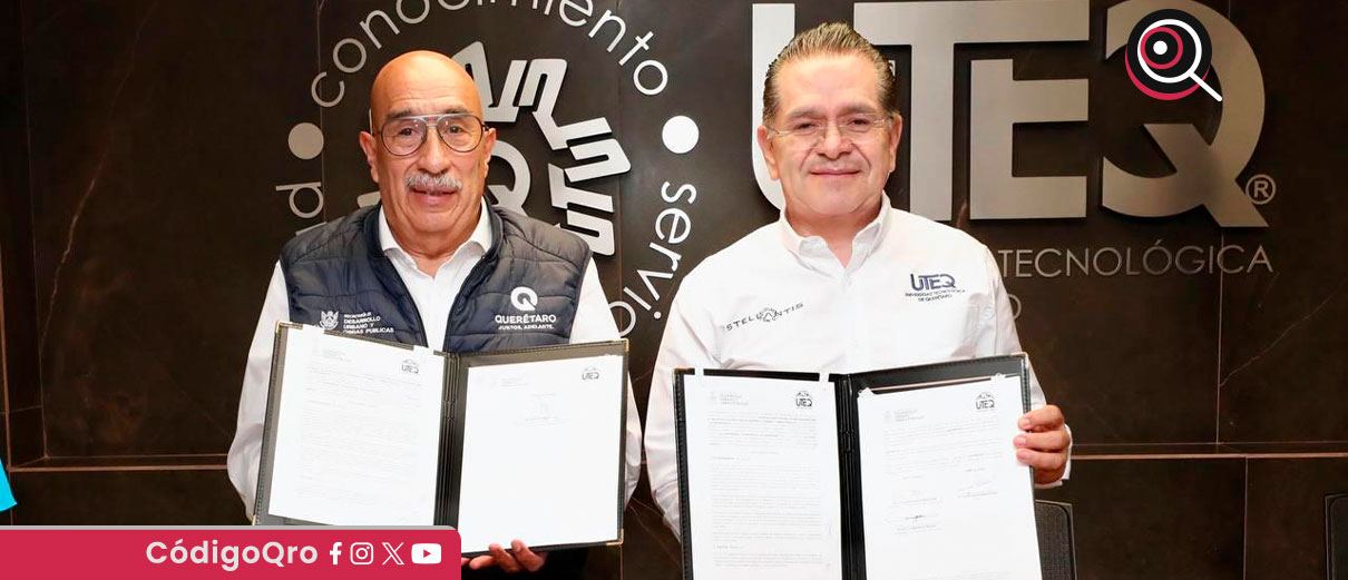 Firman SDUOP y UTEQ convenio para fortalecer infraestructura universitaria