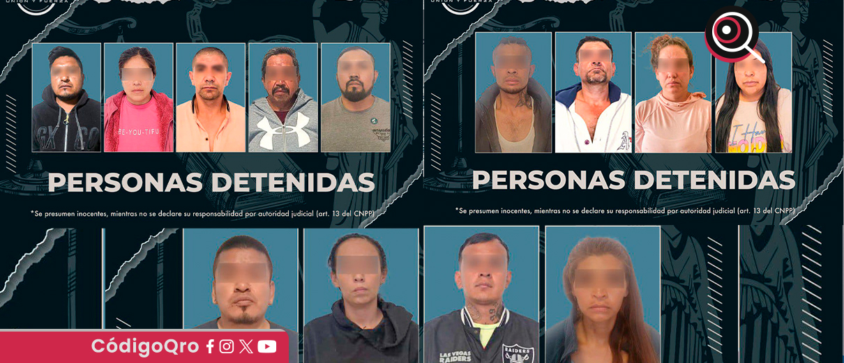Detienen a 13 personas en San Juan del Río y Amealco