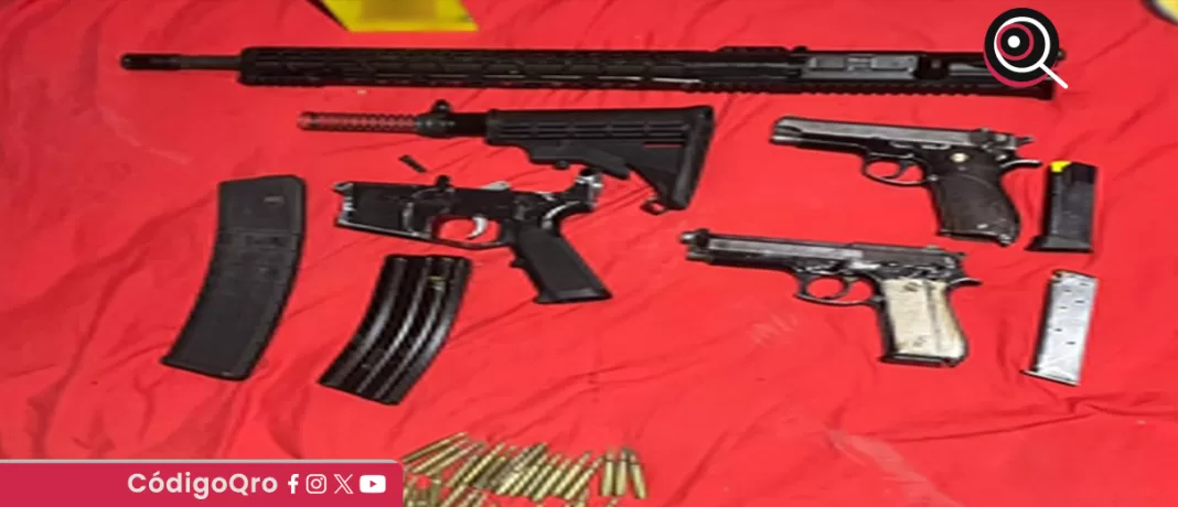 Fuerzas federales aseguran armas y drogas en los municipios de