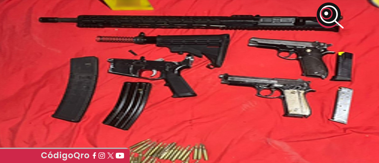 Aseguran 7 armas y detienen a 15 personas en Querétaro