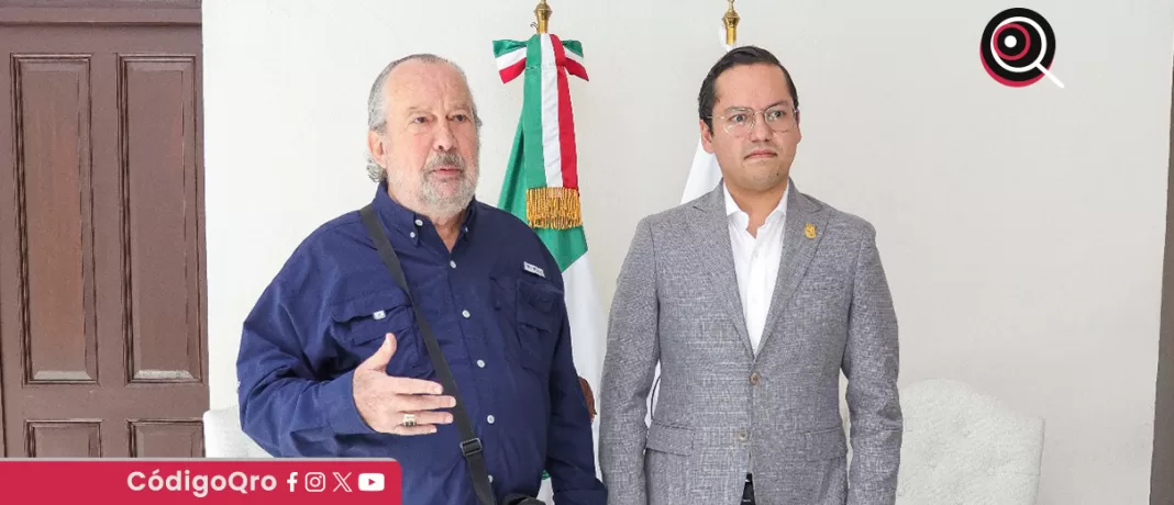 El presidente municipal de Corregidora, Chepe Guerrero, se reunió con el alcalde de San Pedro Garza García. Foto: Especial