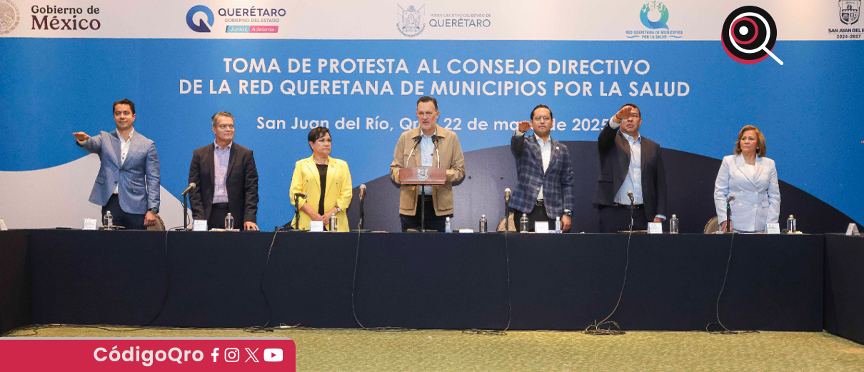 Chepe rinde protesta como presidente de la Red Queretana de Municipios por la Salud