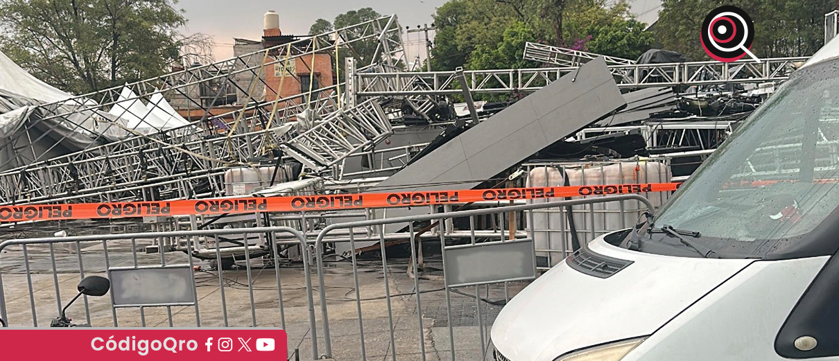 Colapso de escenario en Gustavo A. Madero deja 7 lesionados