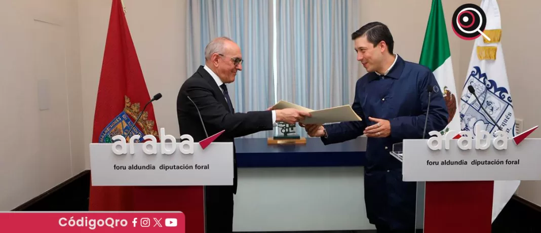 El presidente municipal de El Marqués, Rodrigo Monsalvo, llevó a cabo una visita al País Vasco. Foto: Especial
