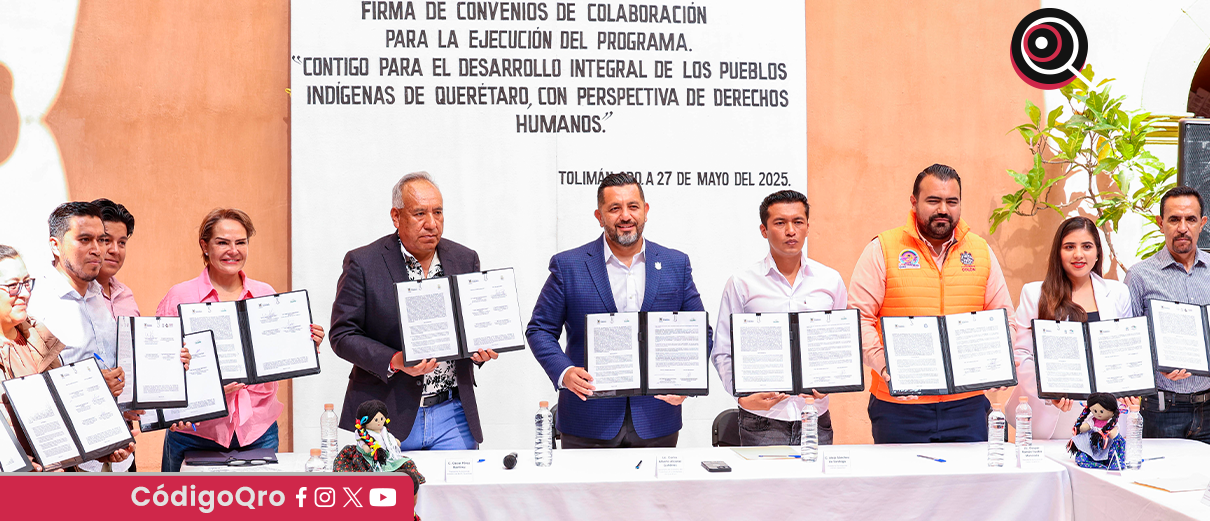 Firman convenios en beneficio de pueblos originarios del estado