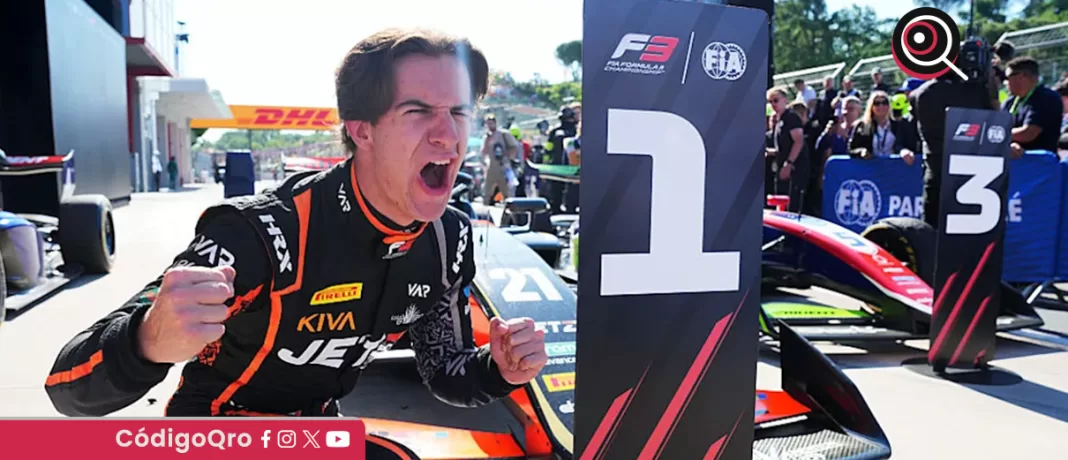 El piloto mexicano Santiago Ramos logró la victoria en Fórmula 3 en el circuito italiano de Imola. Foto: Especial
