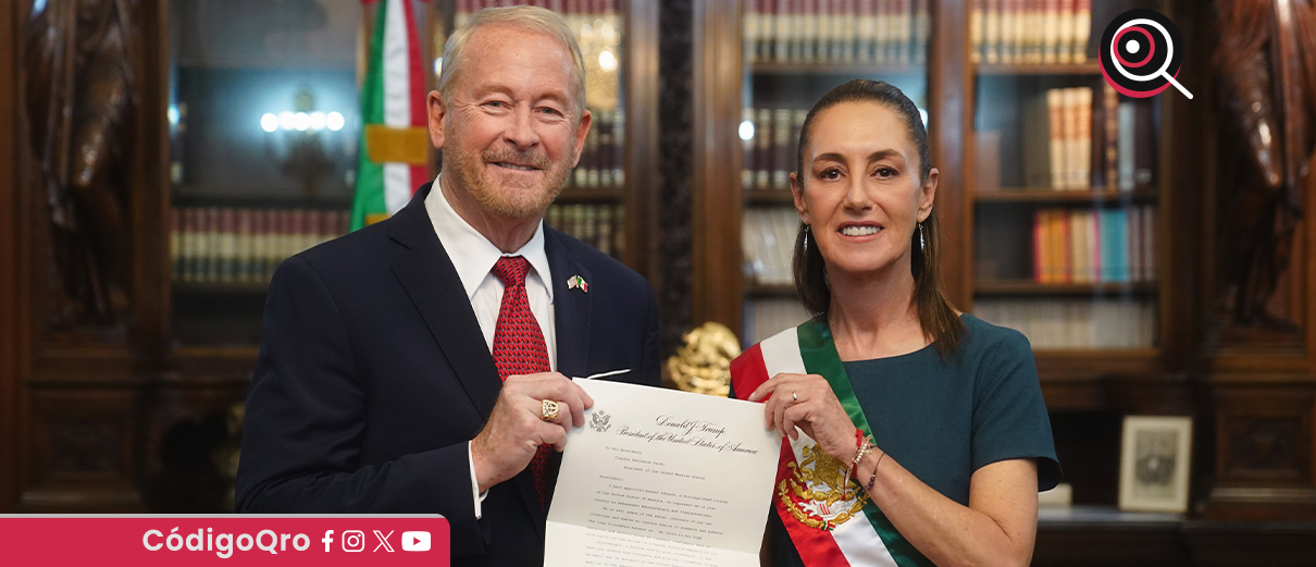 Sheinbaum recibe las cartas credenciales del nuevo embajador Ronald Johnson