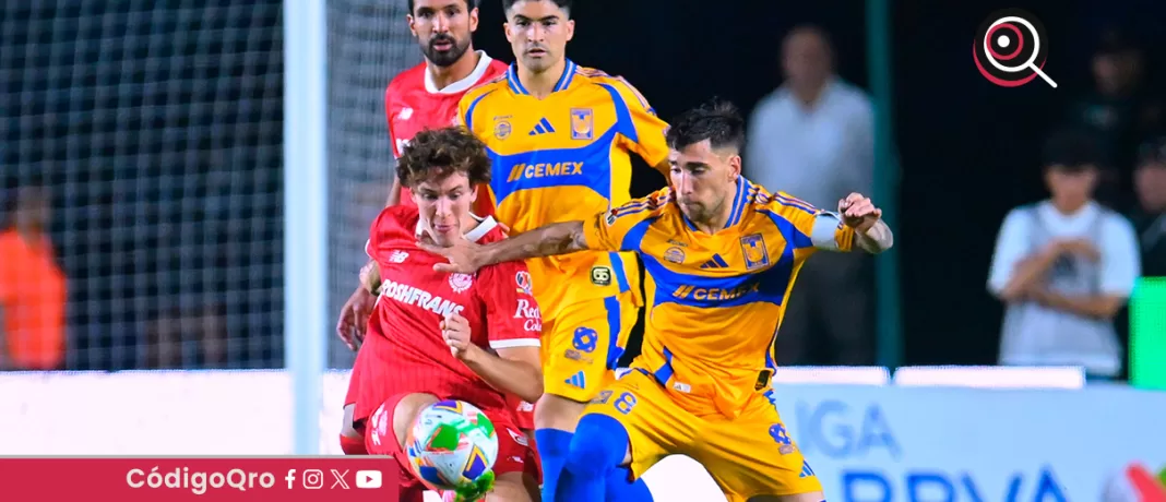 Tigres y Toluca empataron 1-1 en el partido de ida de las semifinales. Foto: Mexsport