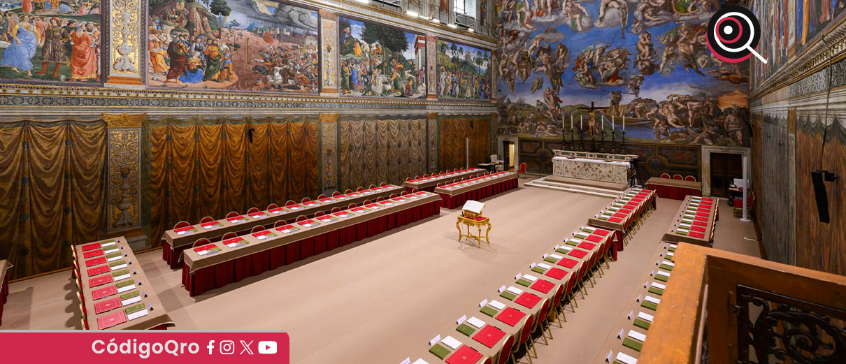 Todo listo en la Capilla Sixtina para el cónclave papal
