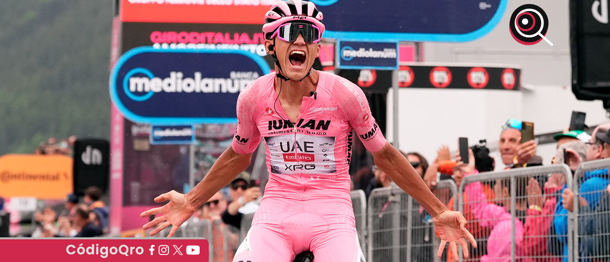 Isaac del Toro conquista el Mortirolo y refuerza la maglia rosa