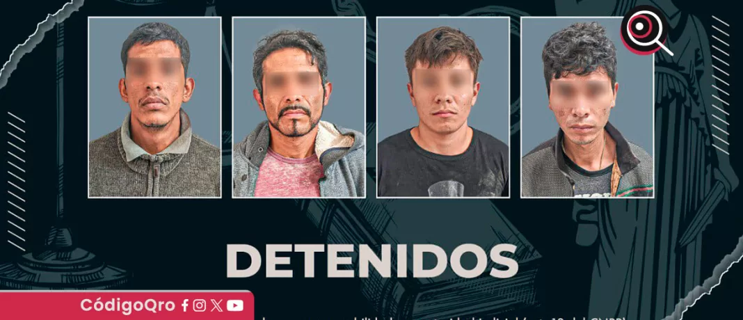 Durante una serie de cateos realizados en la colonia Lomas de Casa Blanca, la FGE detuvo a cuatro hombres por delitos contra la salud / Foto: Cortesía