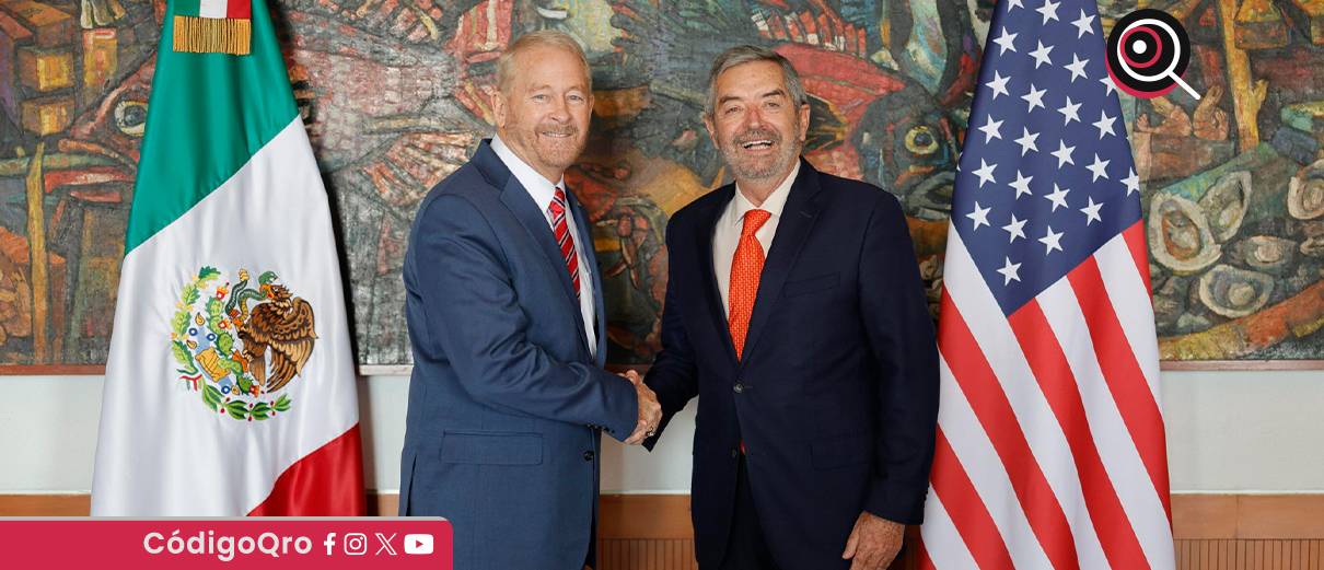 De la Fuente se reúne con Ronald Johnson, embajador de EUA en México