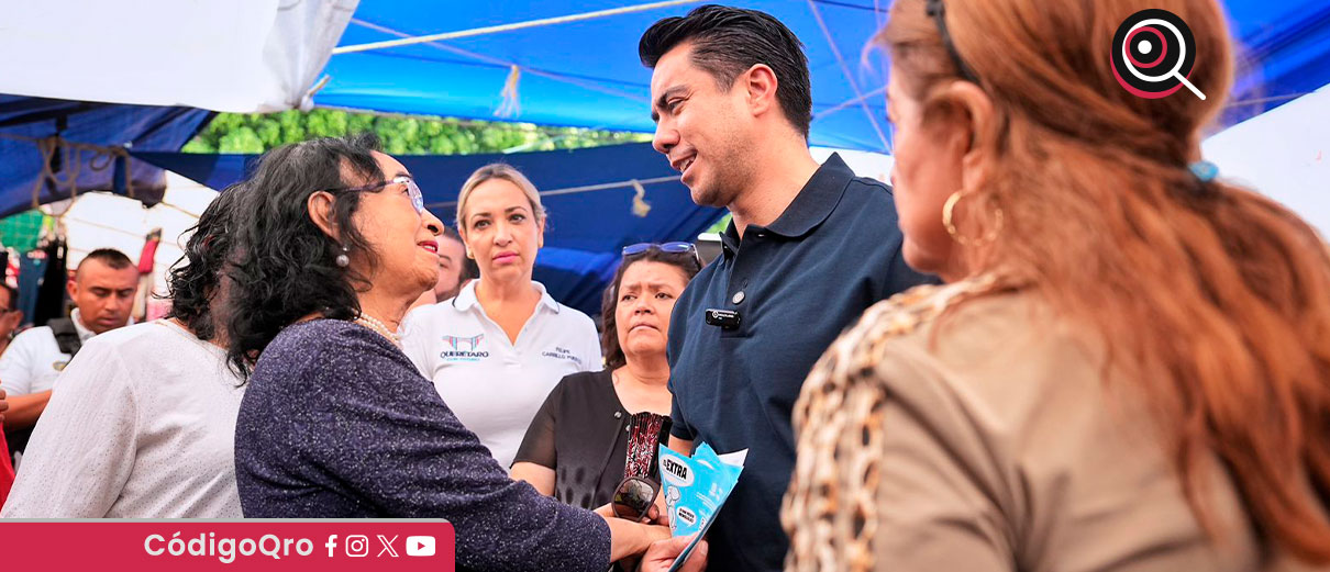 Alcalde presenta programa “El Extra” en tianguis Santa Mónica