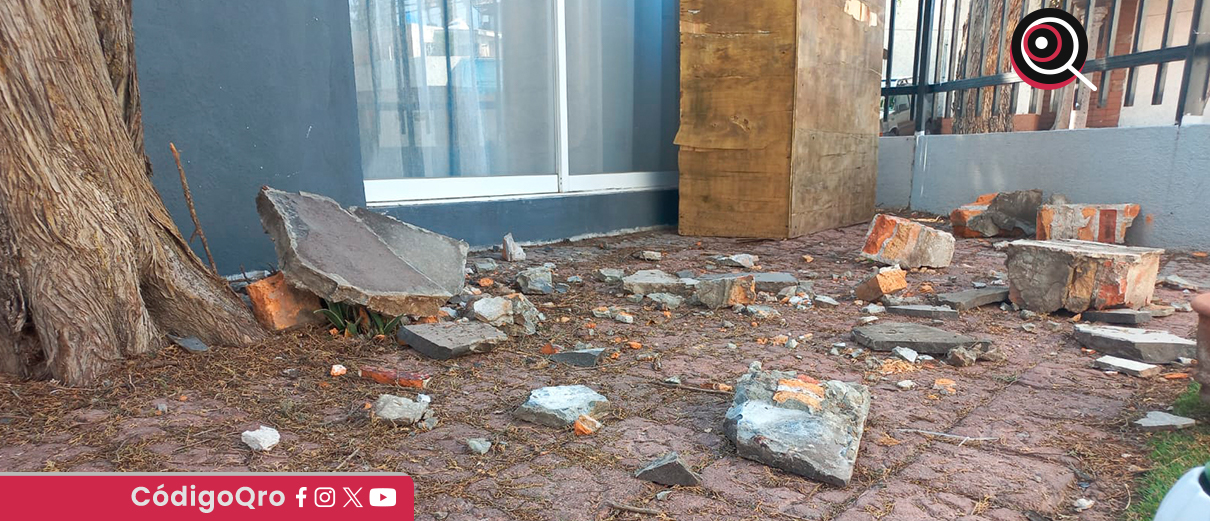 Rayo eléctrico impacta vivienda en Querétaro