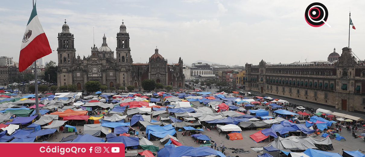 CNTE y Segob, sin acuerdo para retirar plantón del Zócalo