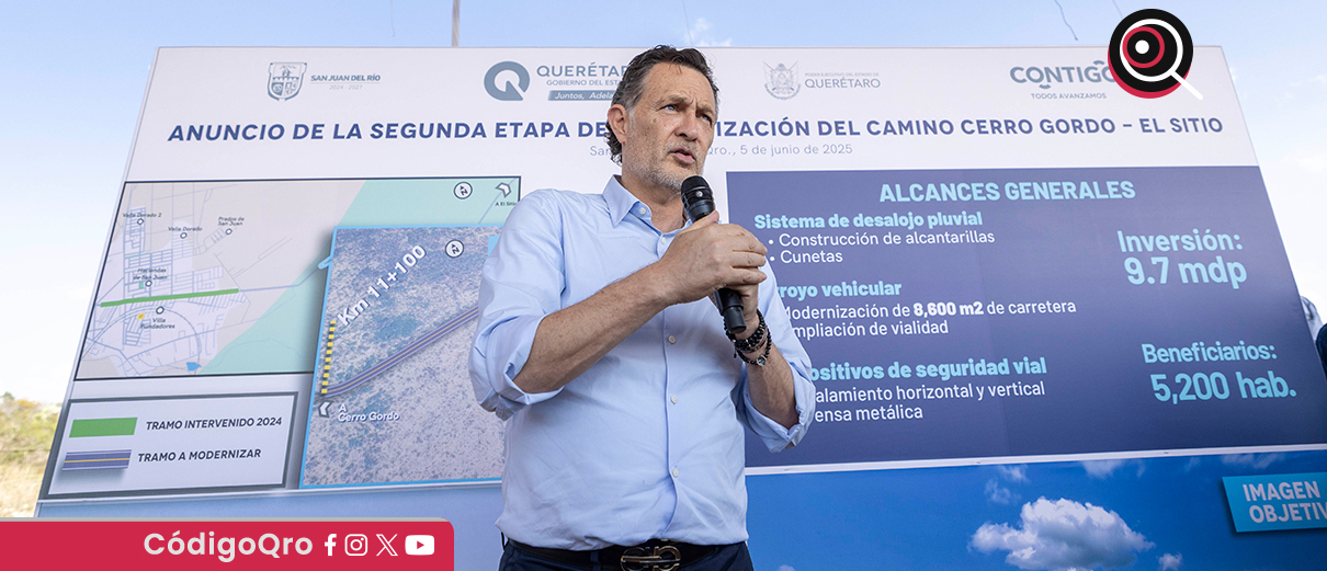 Kuri anuncia segunda etapa del camino Cerro Gordo-El Sitio