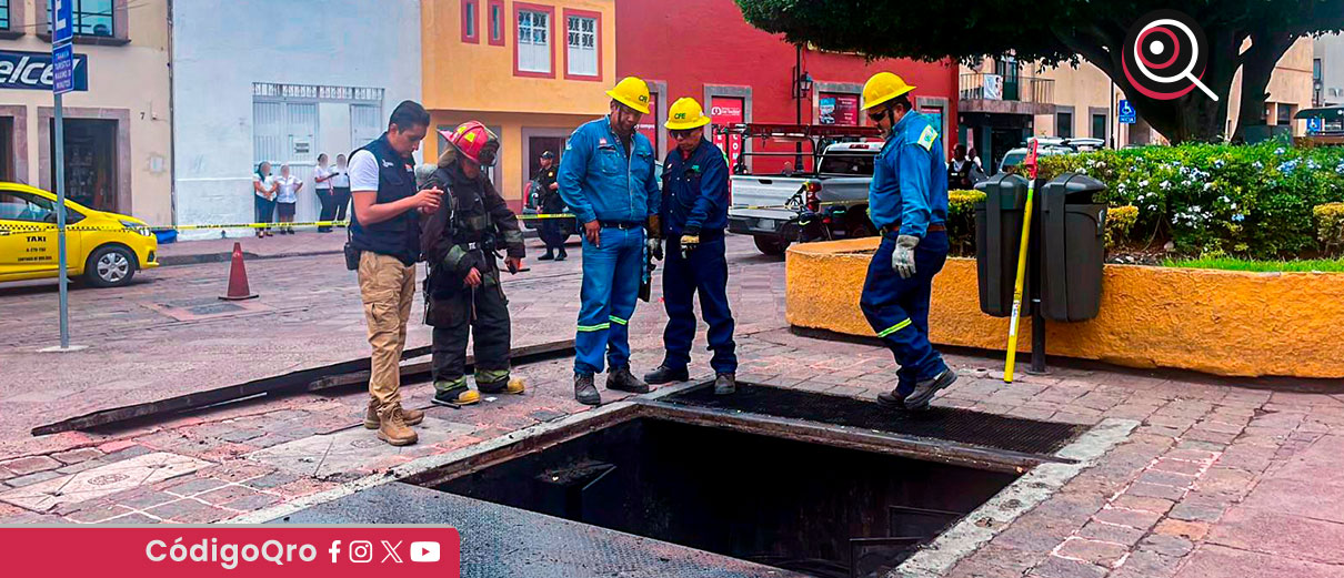 Protección Civil atiende cortocircuito en jardín de la Corregidora