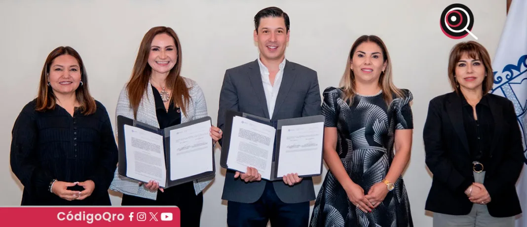 El Marqués y la Secretaría de las Mujeres firmaron un convenio para fortalecer la prevención y atención de la violencia de género / Foto: Cortesía