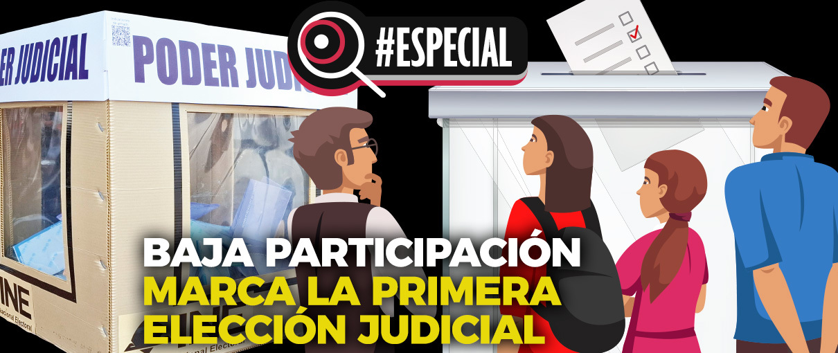 Baja participación marca la primera elección judicial