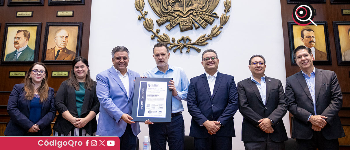 Global Standard otorga certificado antisoborno a la Secretaría de Finanzas
