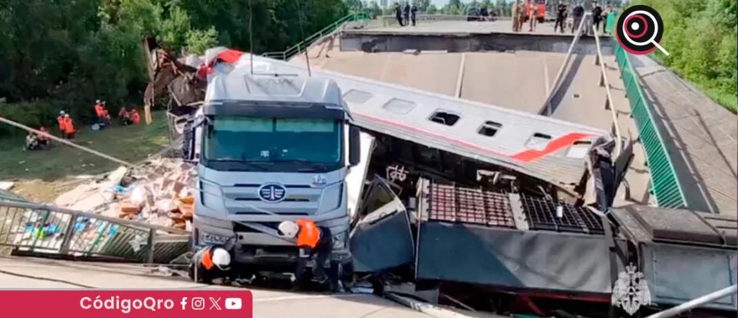Autoridades rusas investigan el derrumbe de dos puentes en el suroeste del país, cerca de la frontera con Ucrania; el Kremlin ha clasificado estos hechos como 