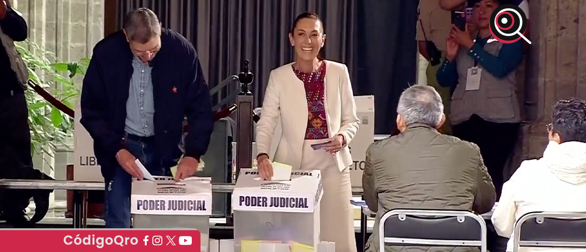 Sheinbaum acude a votar en las elecciones judiciales 
